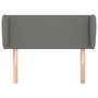 Voir la diapositive 3 : VIDAXL Tete de lit avec oreilles Gris fonce 93x23x78/88 cm Tissu