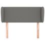 Voir la diapositive 3 : VIDAXL Tete de lit avec oreilles Gris fonce 93x23x78/88 cm Tissu