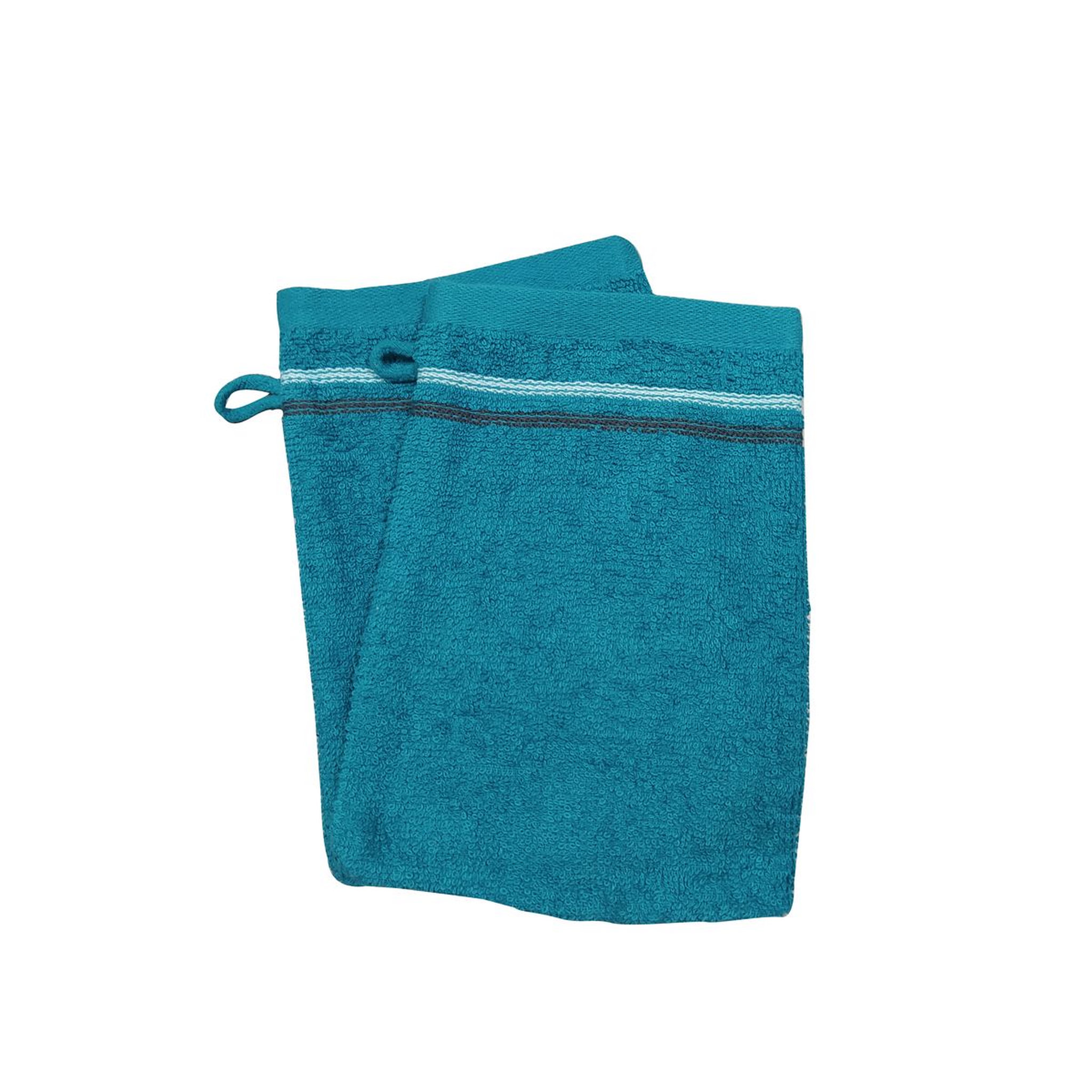 ACTUEL Lot de 2 gants de toilette fantaisie en coton 360gsm