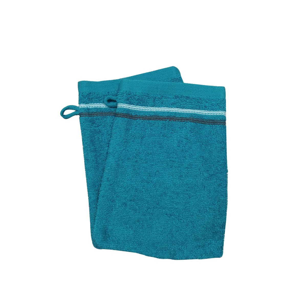 ACTUEL Lot de 2 gants de toilette fantaisie en coton 360gsm