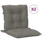 Voir la diapositive 2 : VIDAXL Coussins de chaise a dossier bas lot de 2 gris fonce melange