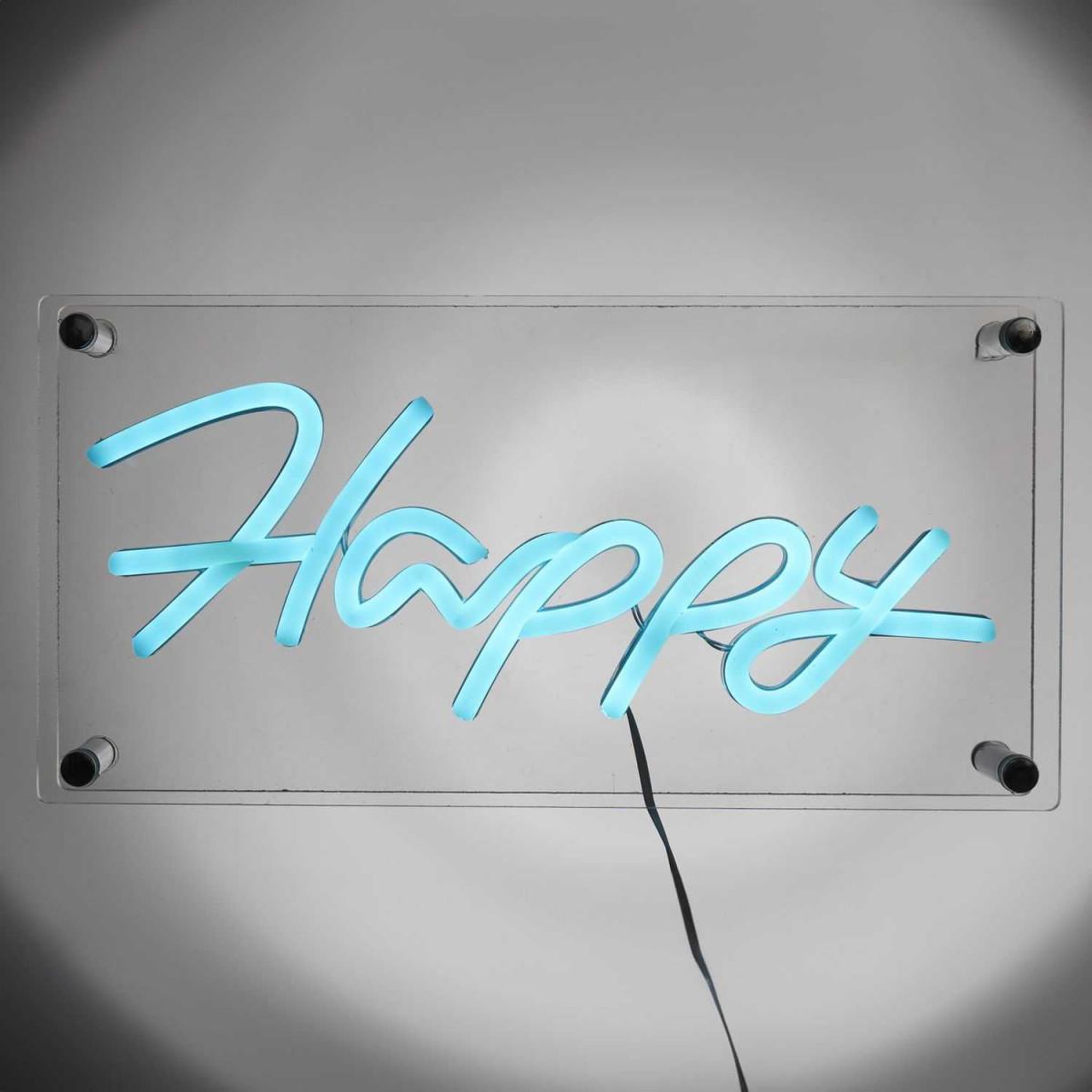 Voir la diapositive 3 : The Home Deco Factory Lampe acrylique effet néon  happy  30cm bleu