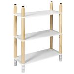 TOILINUX Etagère 3 niveau Crayons pour enfant - Blanc et marron