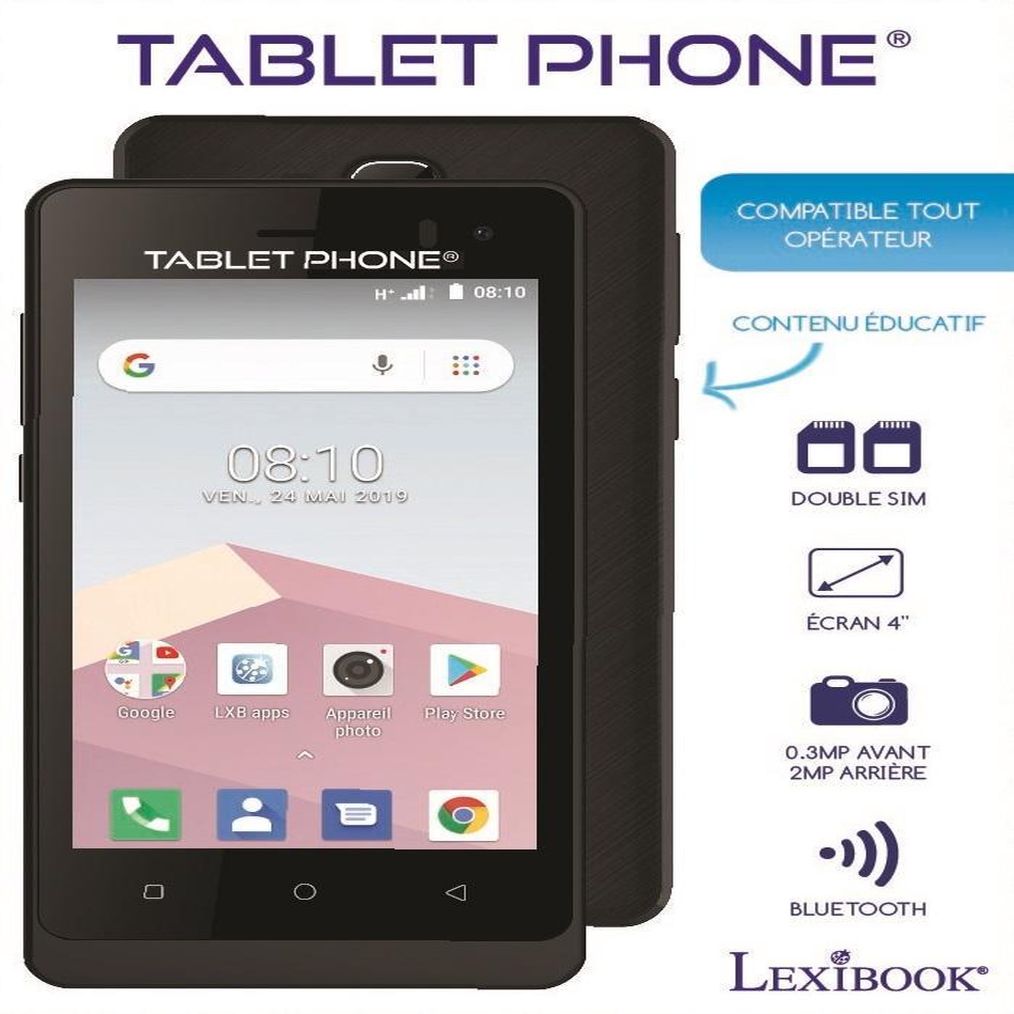 Voir la diapositive 3 : Lexibook Téléphone Portable Tablet Phone (Version FR)