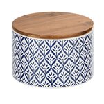Wenko Boîte de conservation aliment Bord de mer Lorca - 0,75 L - Bleu et blanc