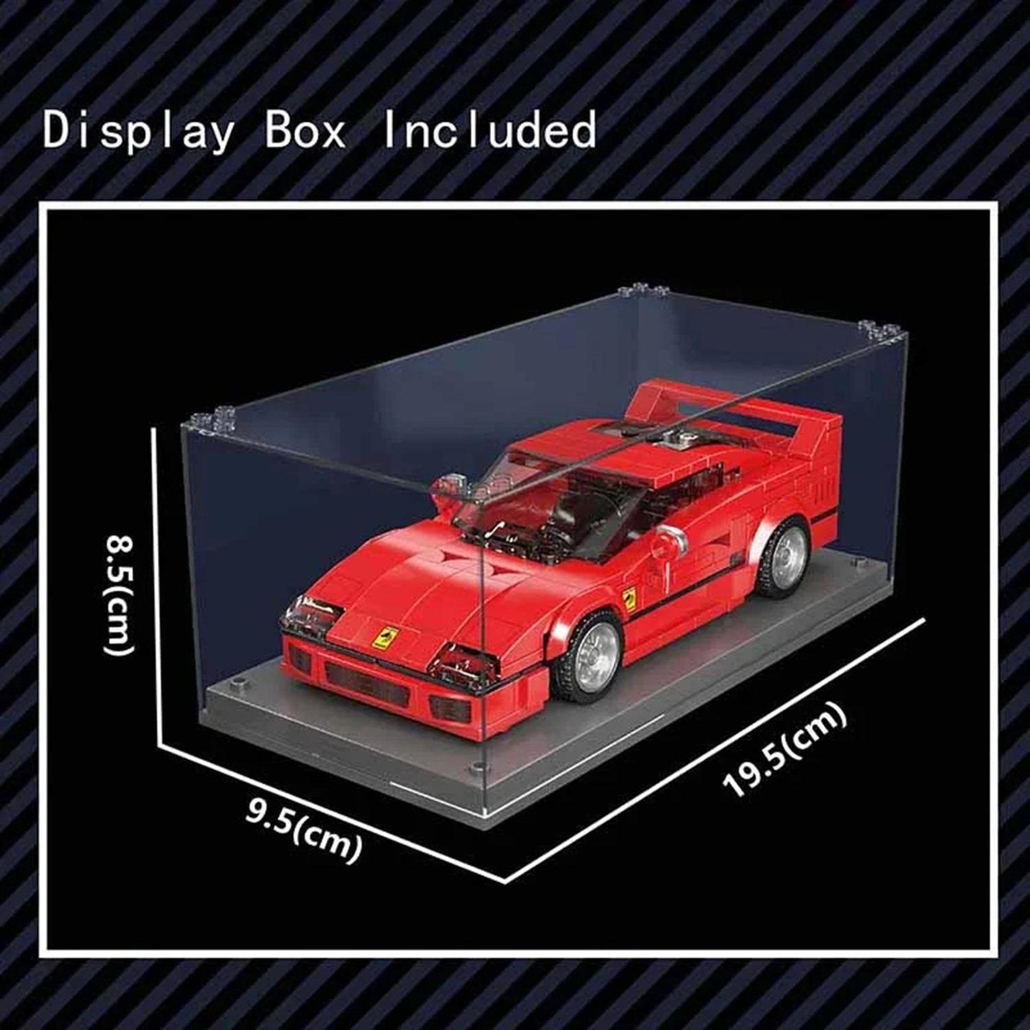 Voir la diapositive 5 : MOULD KING F40 Voiture de sport avec vitrine de présentation