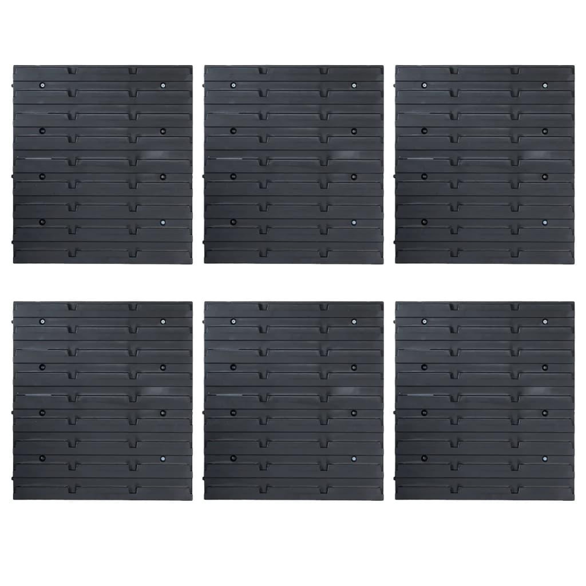 Voir la diapositive 3 : VIDAXL Kit de bacs de stockage et panneaux muraux 96 pcs Rouge et noir