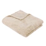 ATMOSPHERA Plaid flanelle  Atmosphera 180x230 Cuddly. Coloris disponibles : Beige