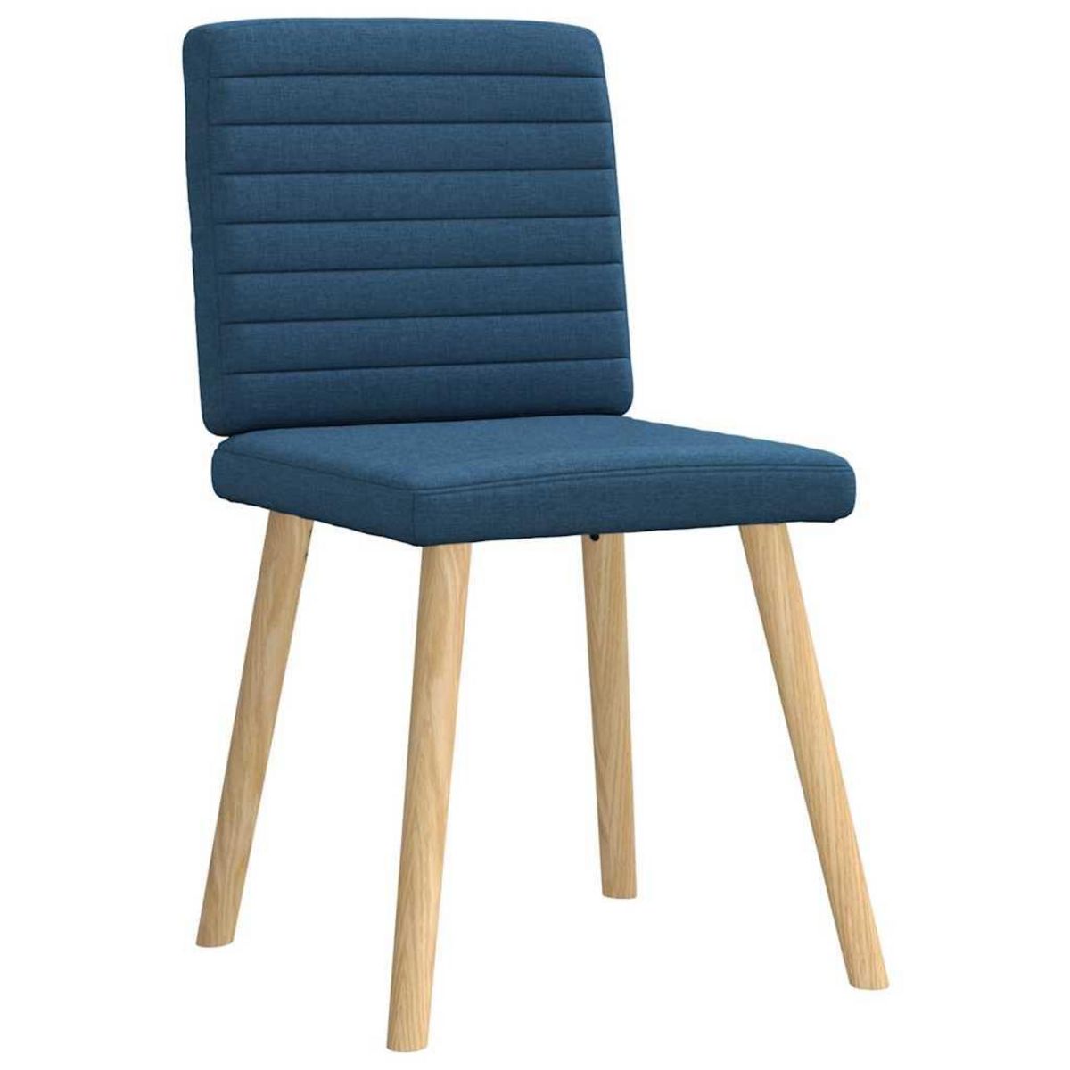 VIDAXL Chaises a manger lot de 4 bleu tissu