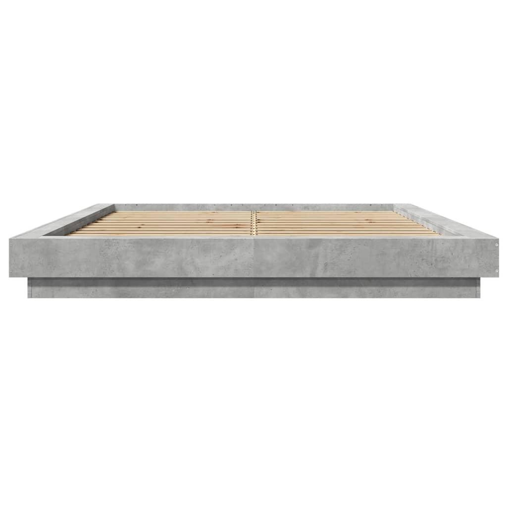 Voir la diapositive 4 : VIDAXL Cadre de lit sans matelas gris beton 160x200 cm
