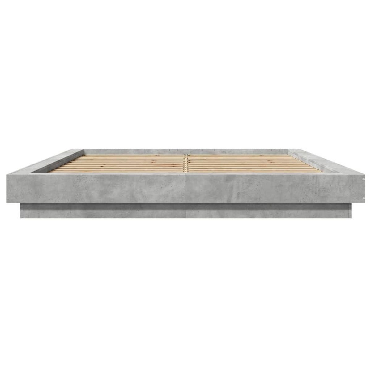 VIDAXL Cadre de lit sans matelas gris beton 160x200 cm