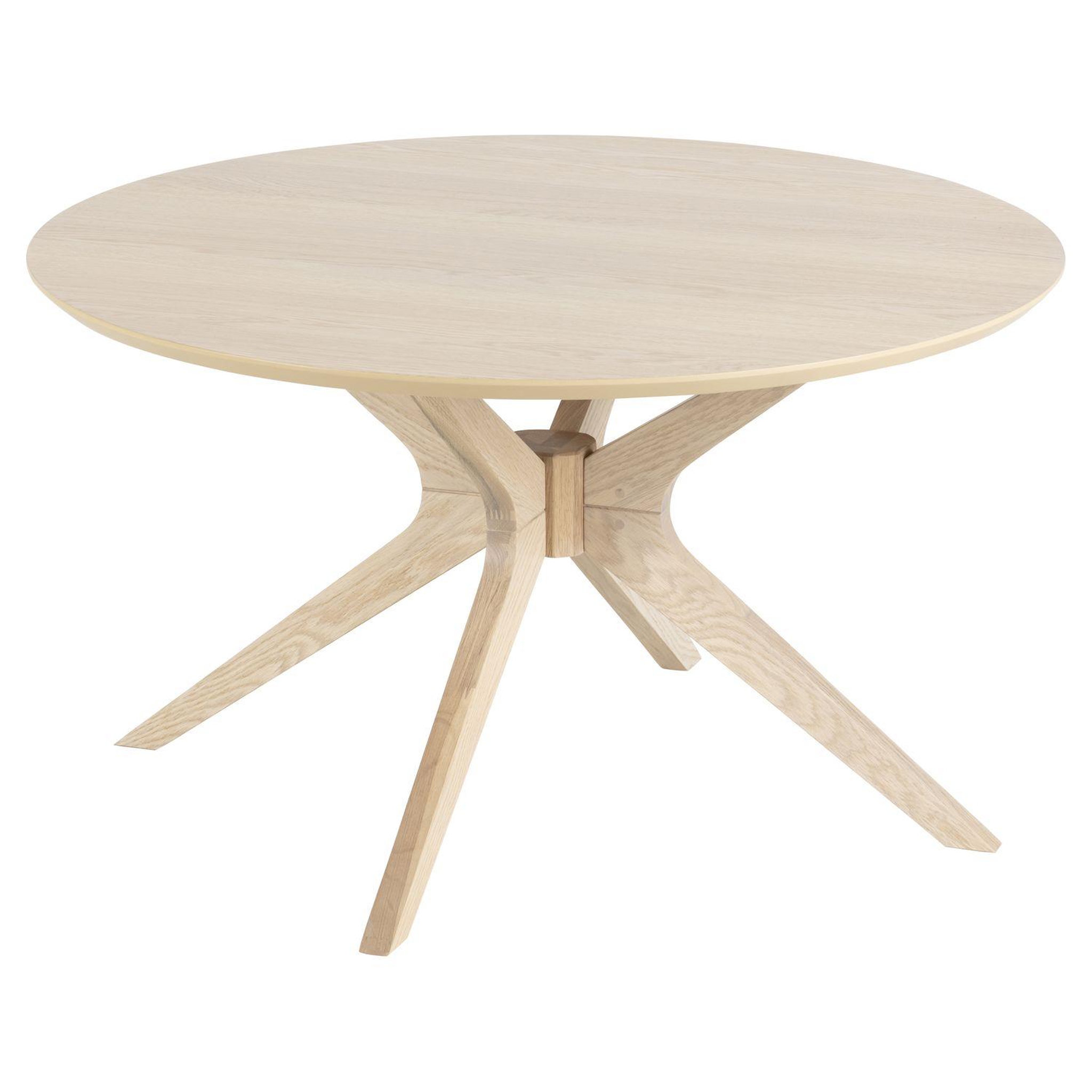 TOILINUX Table basse ronde dune en mdf. Coloris disponibles : Noir, Beige