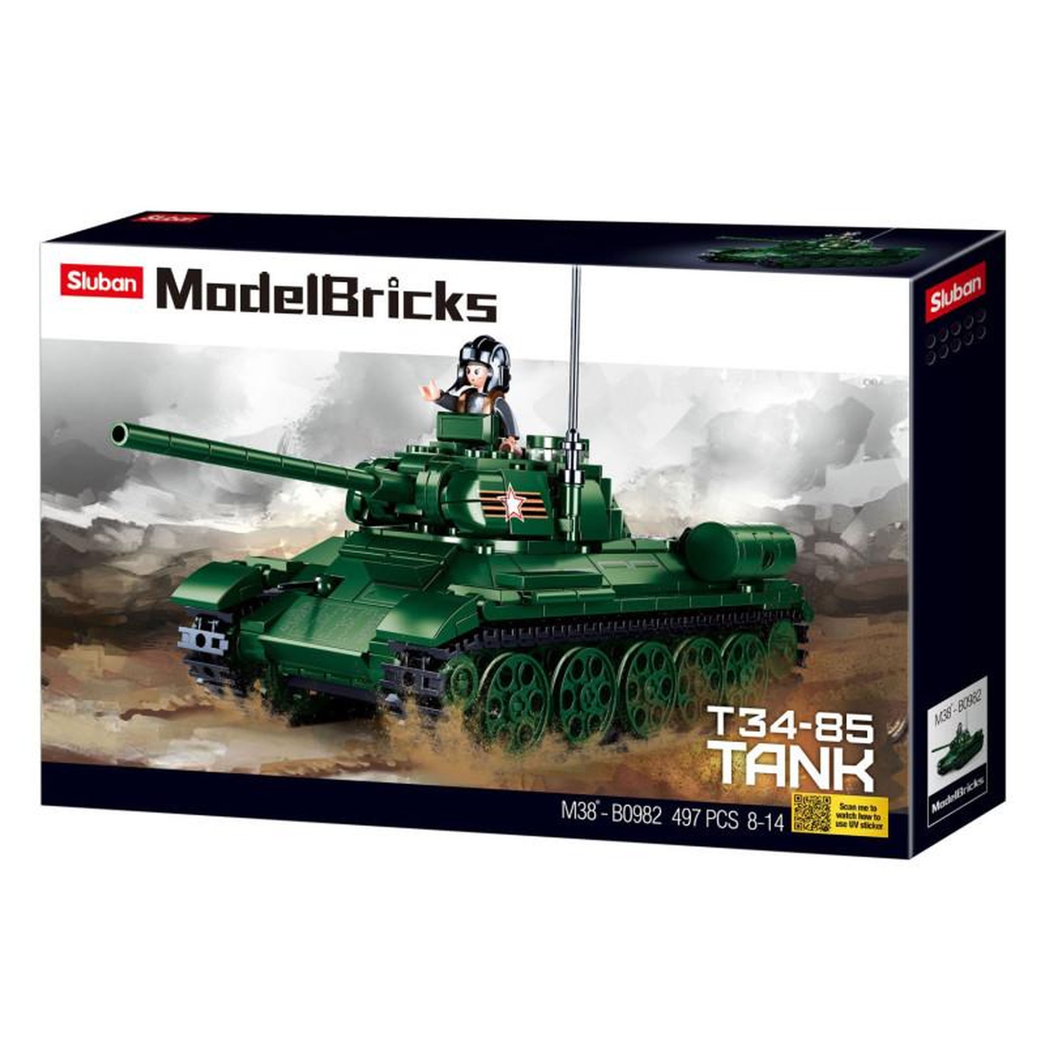 Sluban Sluban Medium Tank Green M38-B0982