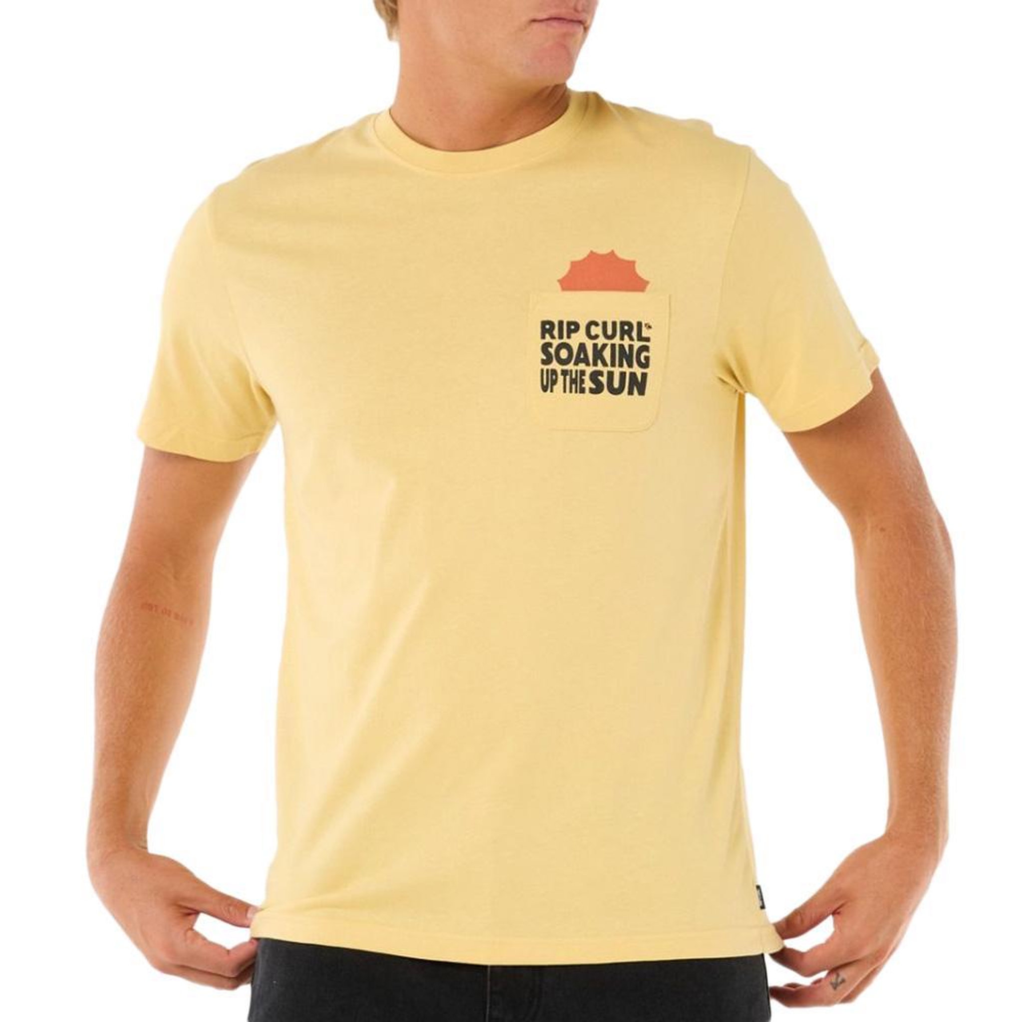 Rip Curl T-Shirt Jaune Homme Rip Curl Sun Soaker. Coloris disponibles : Jaune