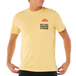 Rip Curl T Shirt  Homme Rip Curl Sun Soaker. Coloris disponibles : Jaune