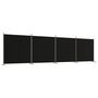 Voir la diapositive 2 : VIDAXL Cloison de separation 4 panneaux Noir 698x180 cm Tissu