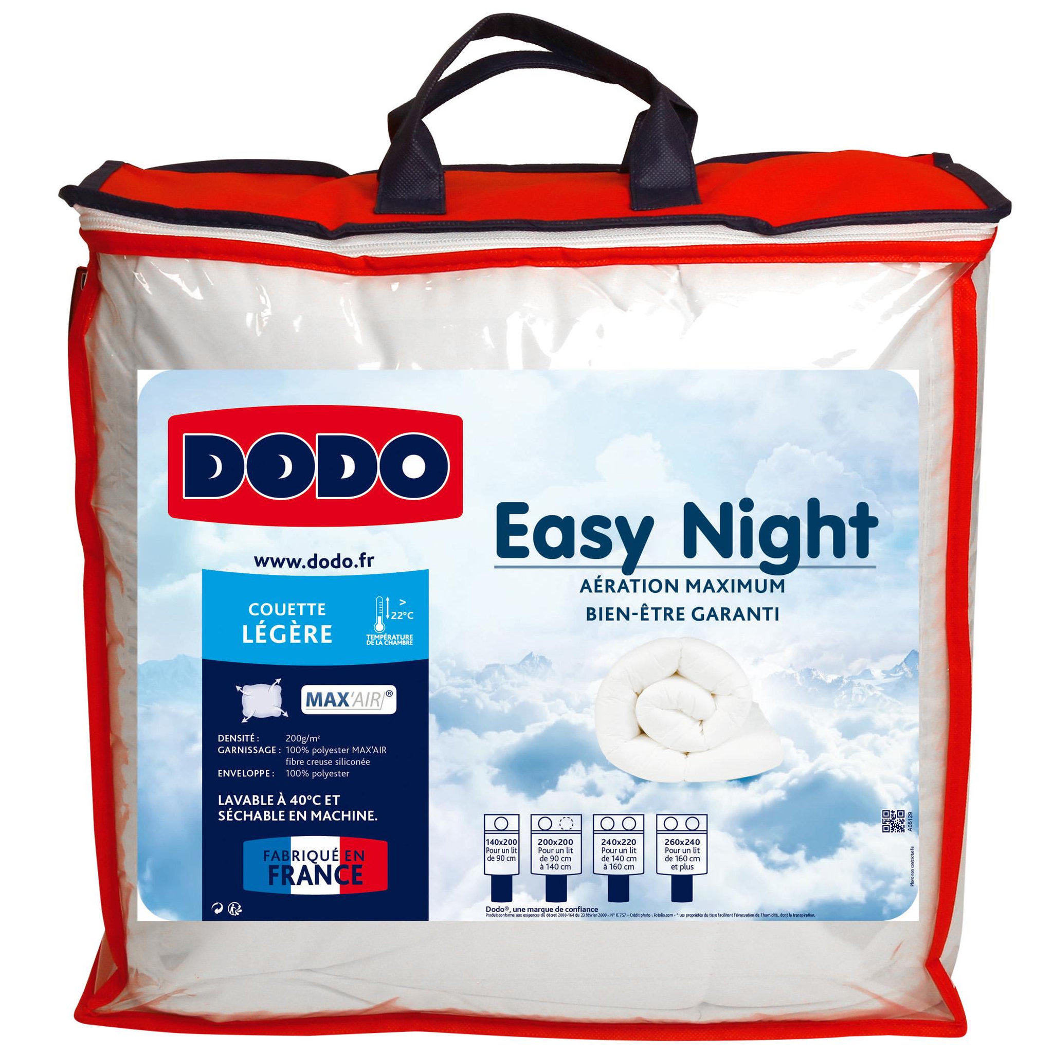 Voir la diapositive 1 : DODO Couette extra légère anti transpiration 200g/m² EASY NIGHT