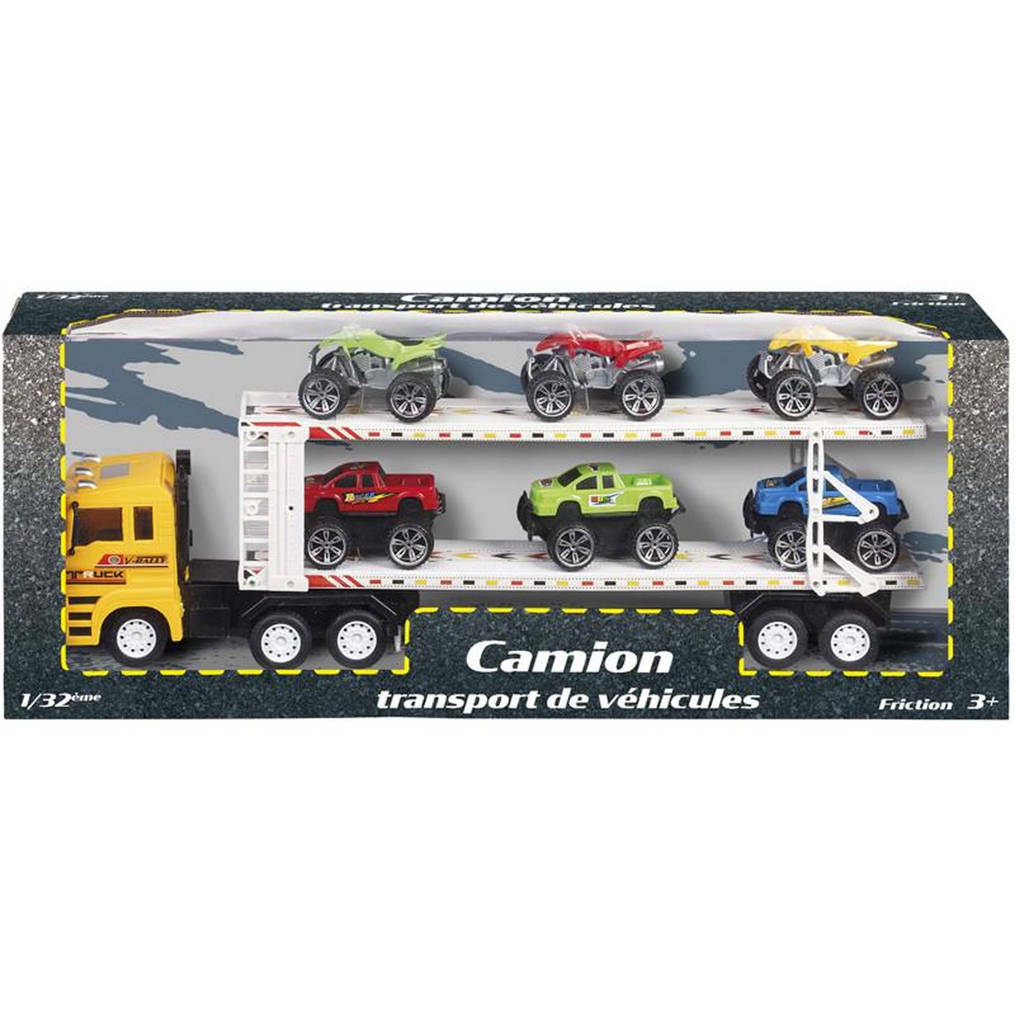 Voir la diapositive 2 : CAMION 50CM 1 32 + 6 VEHICULES JS898 40C