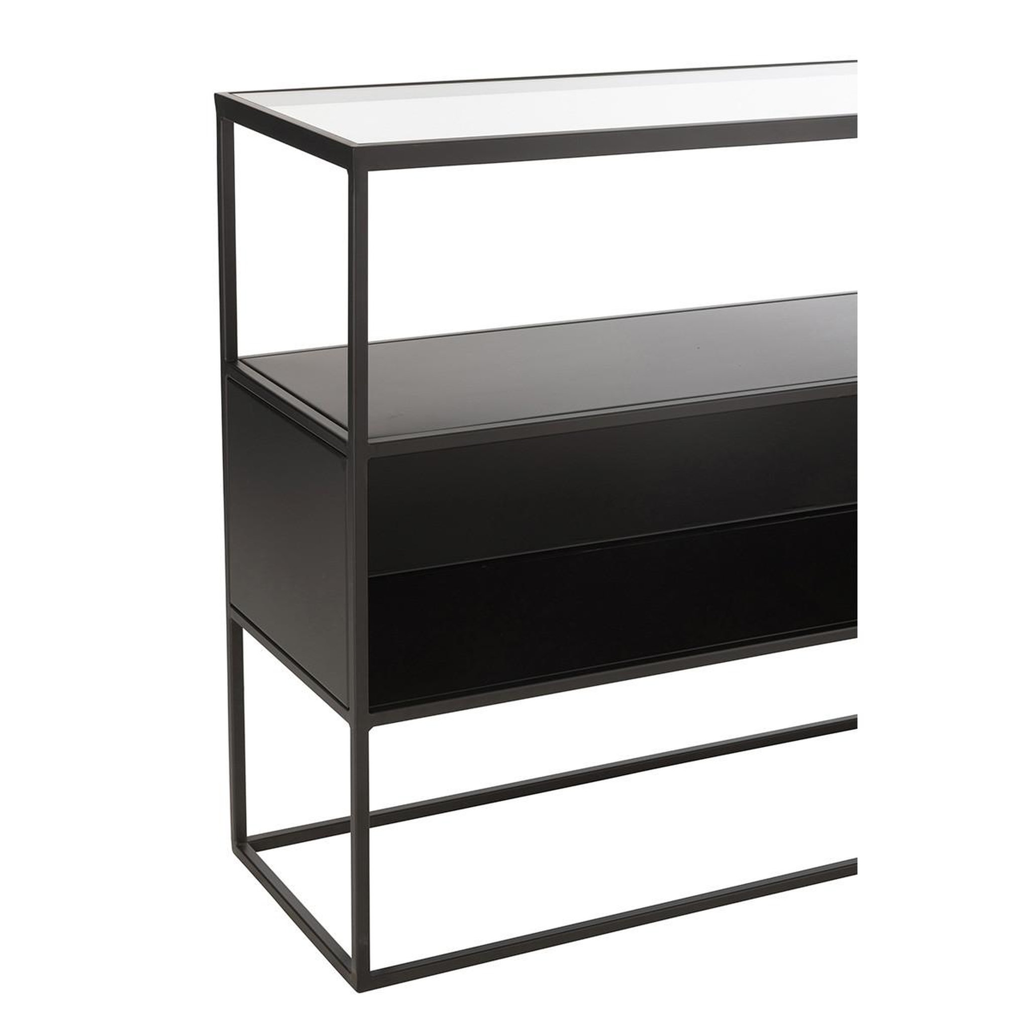 Voir la diapositive 5 : J-LINE Console en métal  maryanne  140cm noir