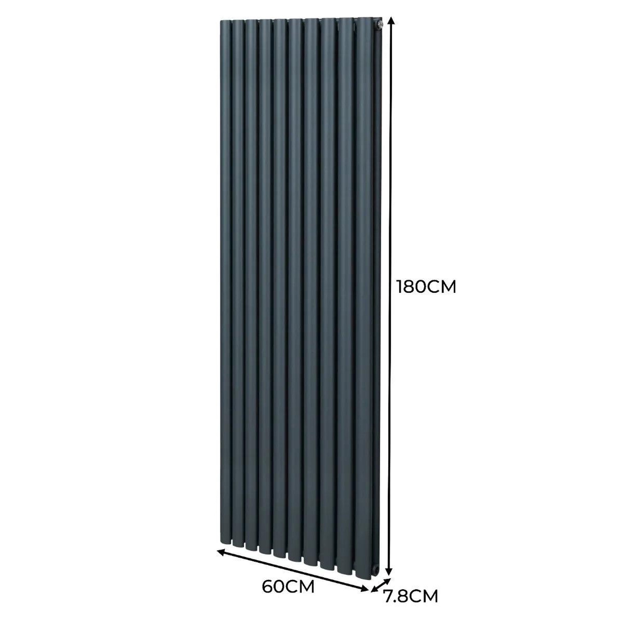 Voir la diapositive 5 : MONSTERSHOP Radiateur à colonnes ovales & robinet, 2 panneaux - 1800 x 600 mm
