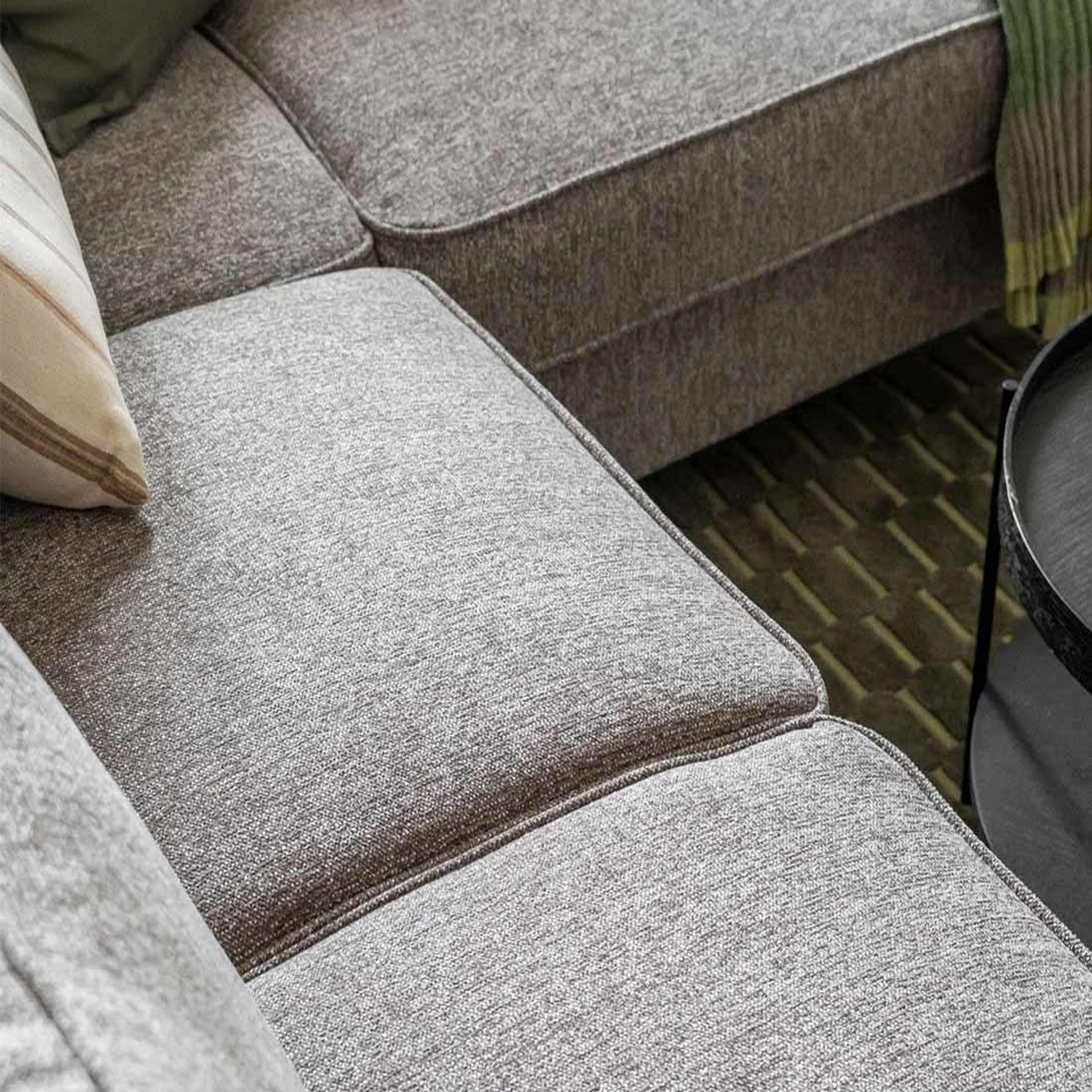 Voir la diapositive 5 : BEST MOBILIER Molly - canapé d'angle droit 5 places convertible en tissu
