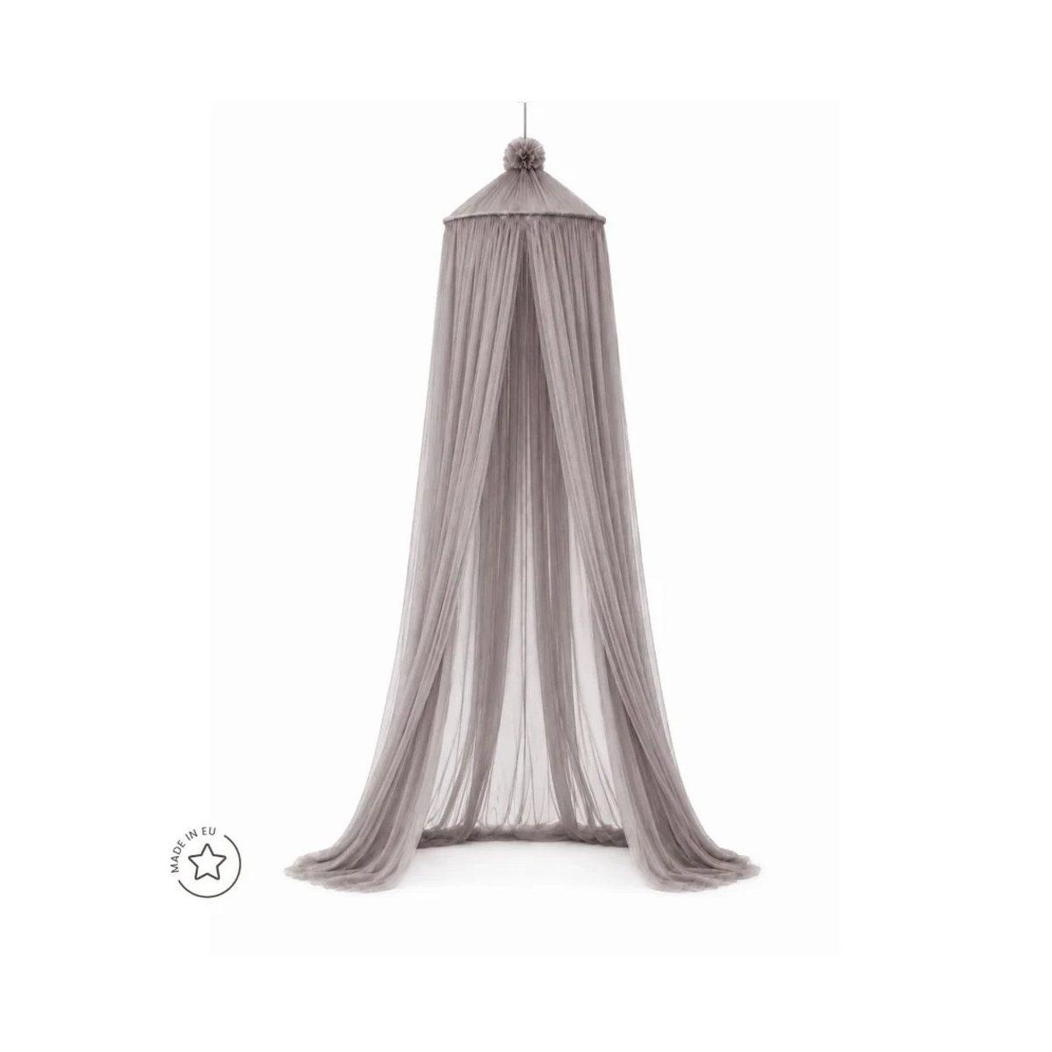 WALDIN Ciel de lit en tulle à fixer au plafond - taupe