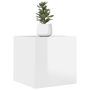Voir la diapositive 1 : VIDAXL Meuble TV mural Blanc brillant 30,5x30x30 cm