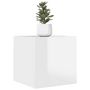 Voir la diapositive 1 : VIDAXL Meuble TV mural Blanc brillant 30,5x30x30 cm