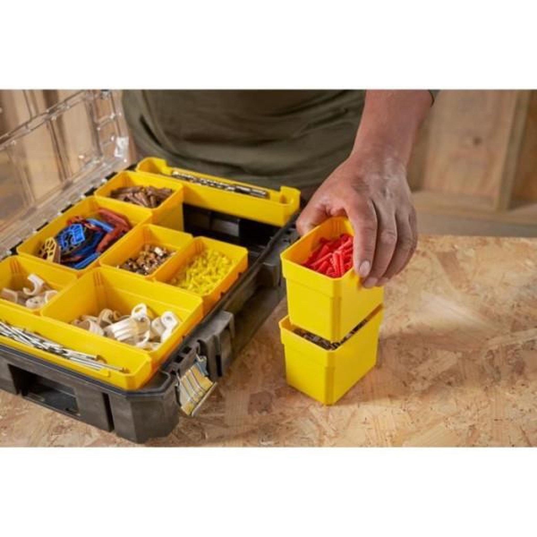 Voir la diapositive 6 : Stanley Organiseur grande capacité stanley fatmax tstak - fmst82967-1 - 10 compartiments amovibles - noir