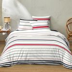 Home collection Parure housse de couette maree marine. Coloris disponibles : Blanc, Rose