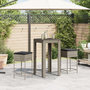 Voir la diapositive 3 : VIDAXL Ensemble de bar de jardin 3 pcs et coussins gris resine tressee
