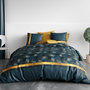 Voir la diapositive 1 : ATELIER DU COTON Housse de couette 260x240 GINKO + 2 taies coton 57 fils
