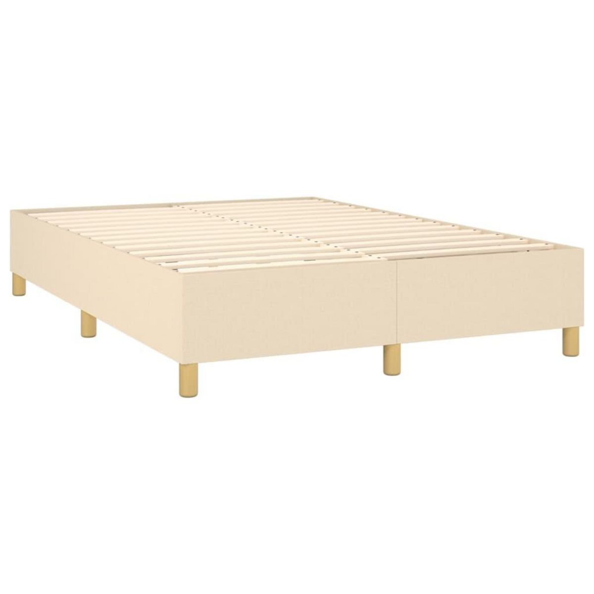 VIDAXL Cadre de lit sans matelas creme 140x200 cm tissu