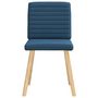 Voir la diapositive 4 : VIDAXL Chaises a manger lot de 4 bleu tissu