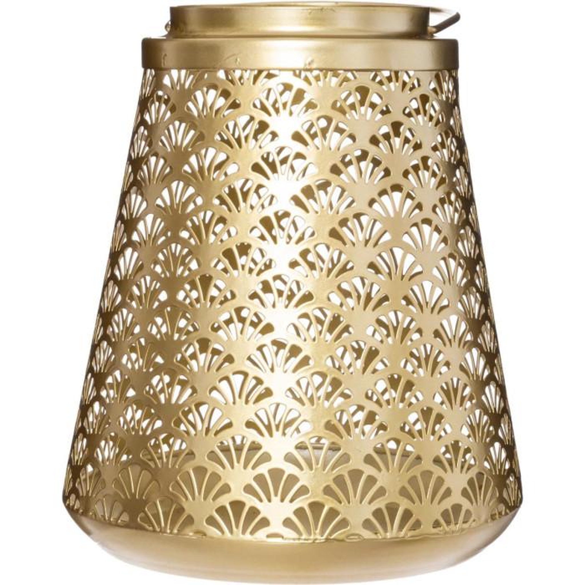 Voir la diapositive 2 : ATMOSPHERA Lanterne en Métal Design  Feel  19cm Or