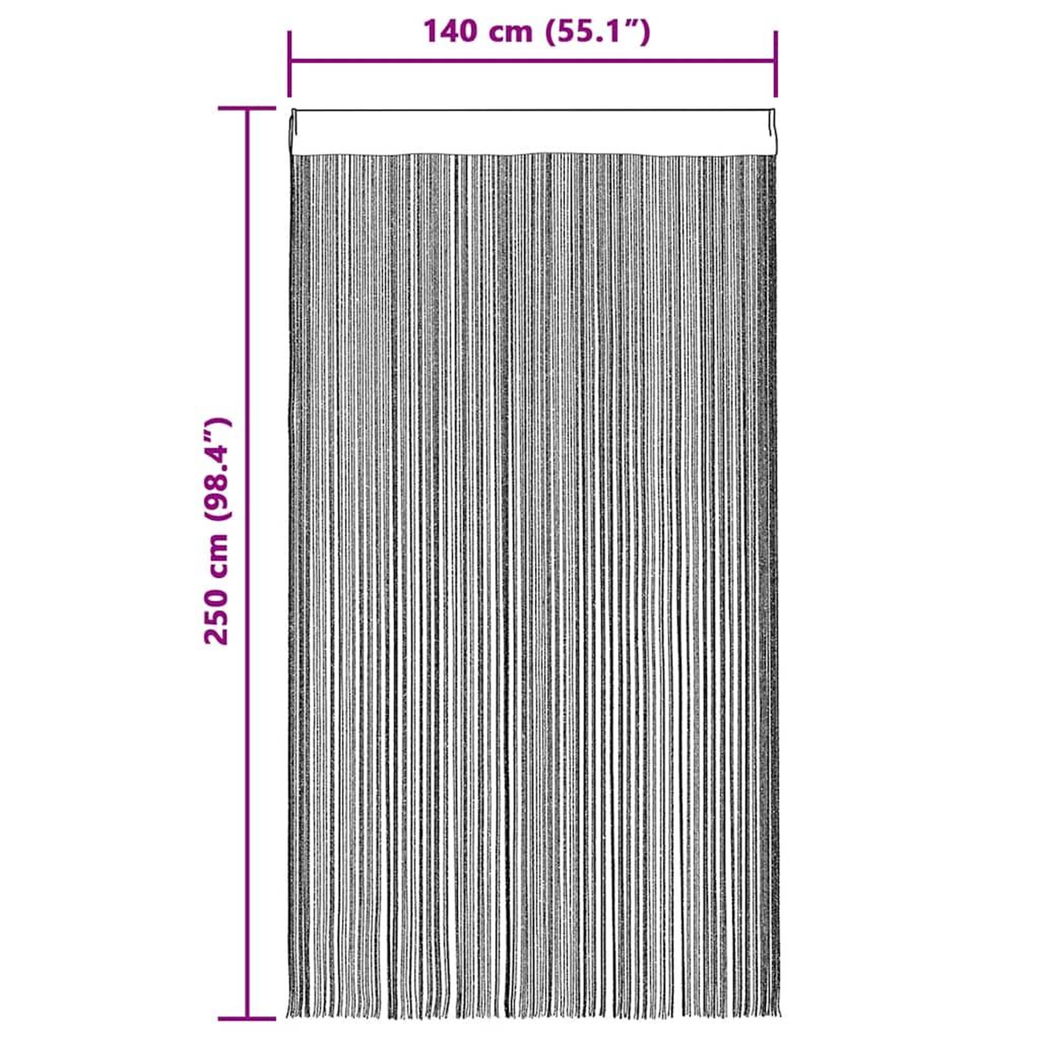 Voir la diapositive 6 : VIDAXL Rideau en fils 2 pcs 140 x 250 cm rose