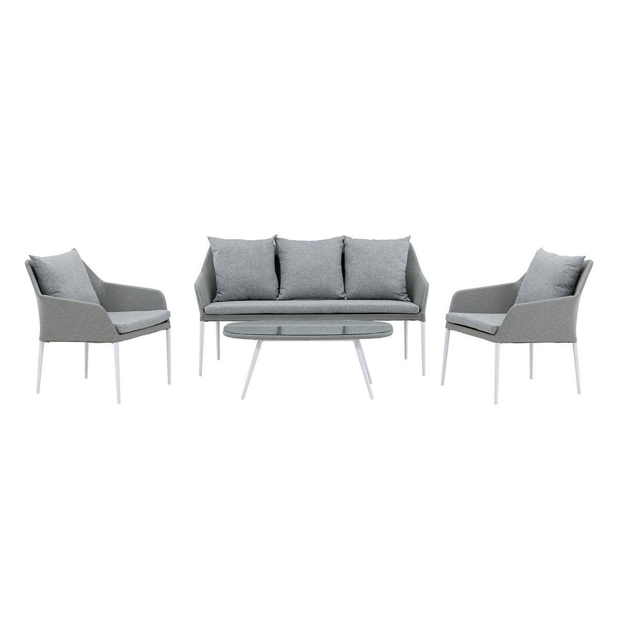 Paris Prix Salon de jardin  spoga  151cm gris & blanc