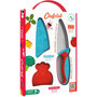 Voir la diapositive 2 : CHEFCLUB Couteau chef le couteau du chef kids bleu et rouge