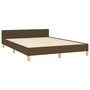 Voir la diapositive 5 : VIDAXL Cadre de lit sans matelas marron fonce 140x200 cm tissu