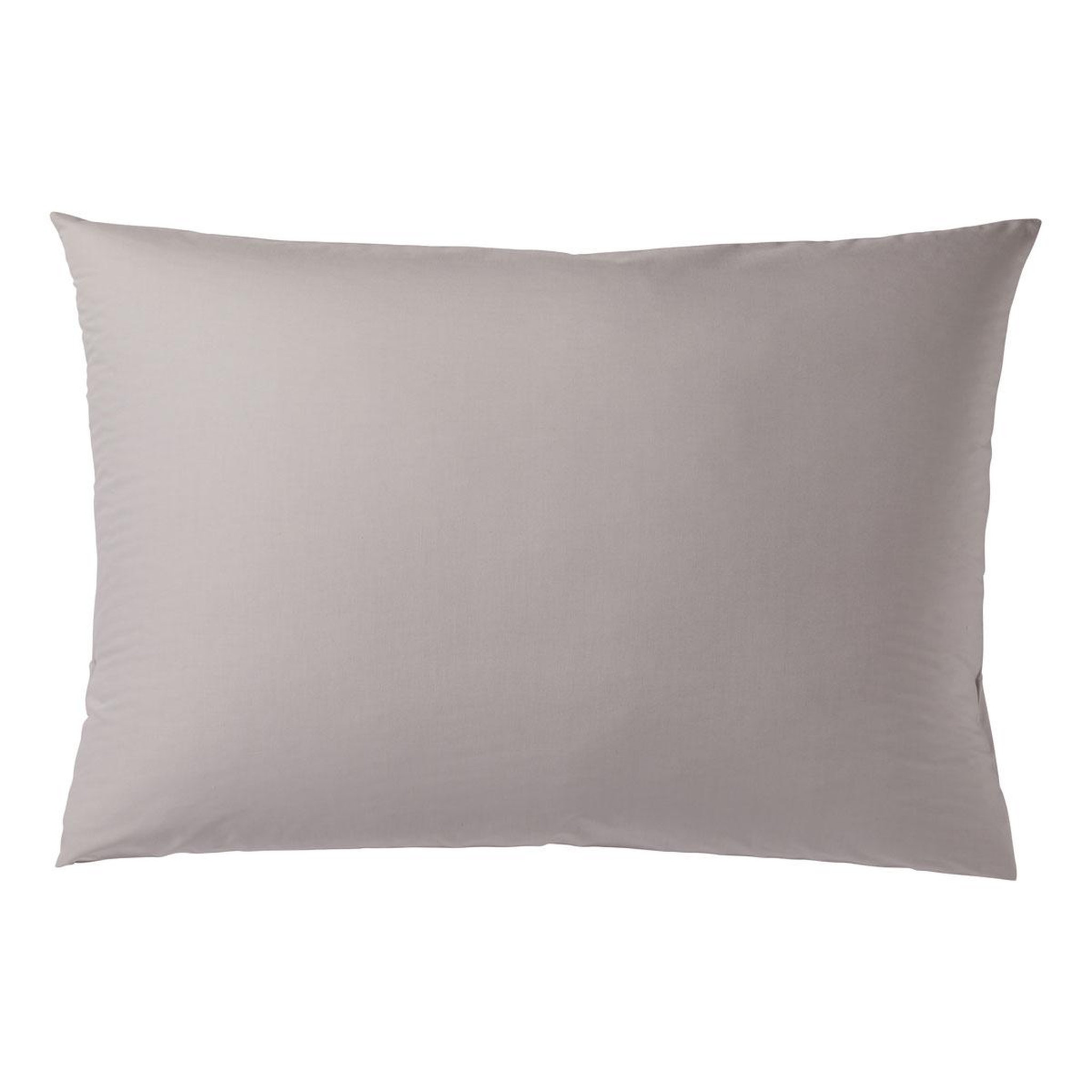 Voir la diapositive 2 : DODO Lot de 2 taies d'oreiller percale de coton thermorégulée gris clair