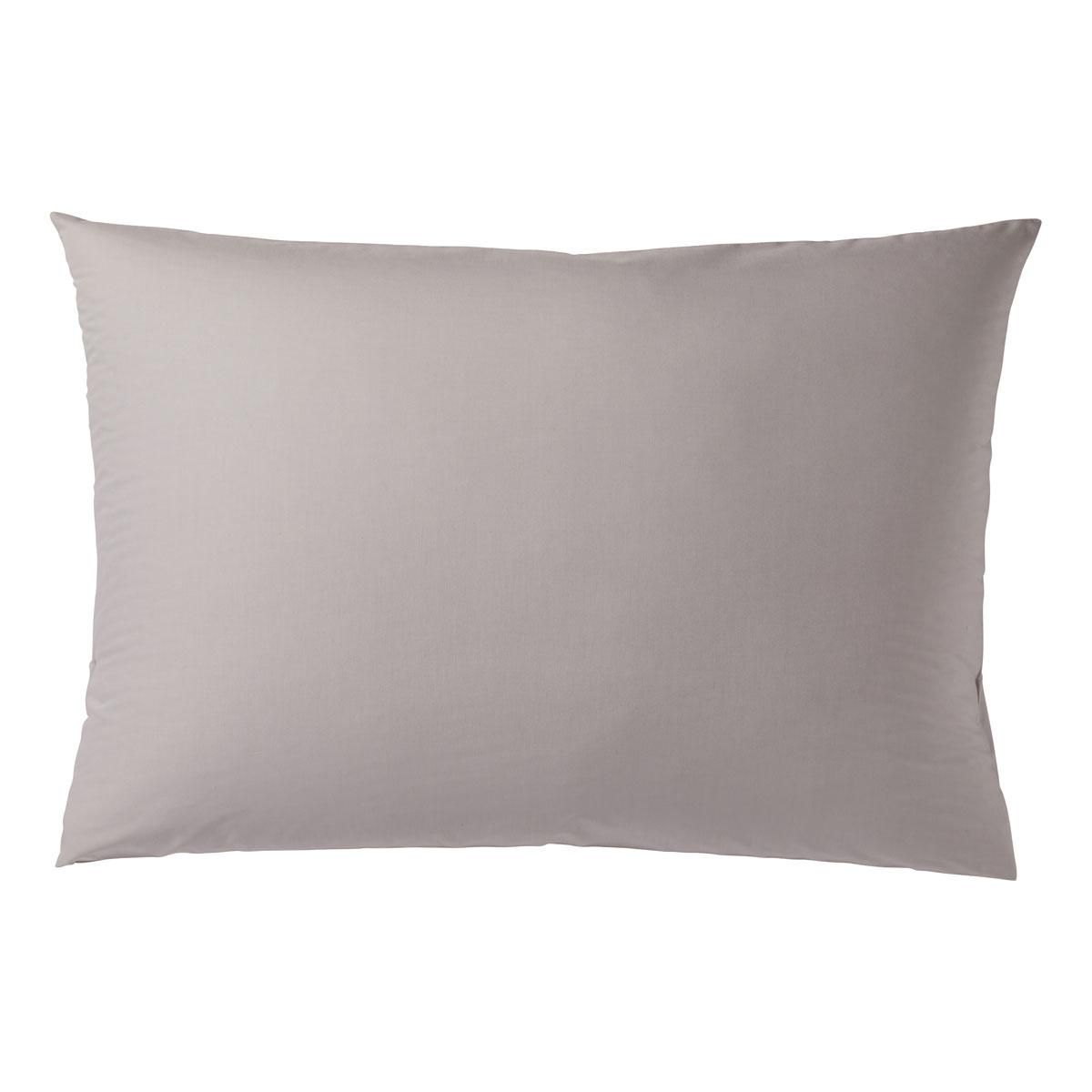 DODO Lot de 2 taies d'oreiller Percale de coton thermorégulée Gris clair