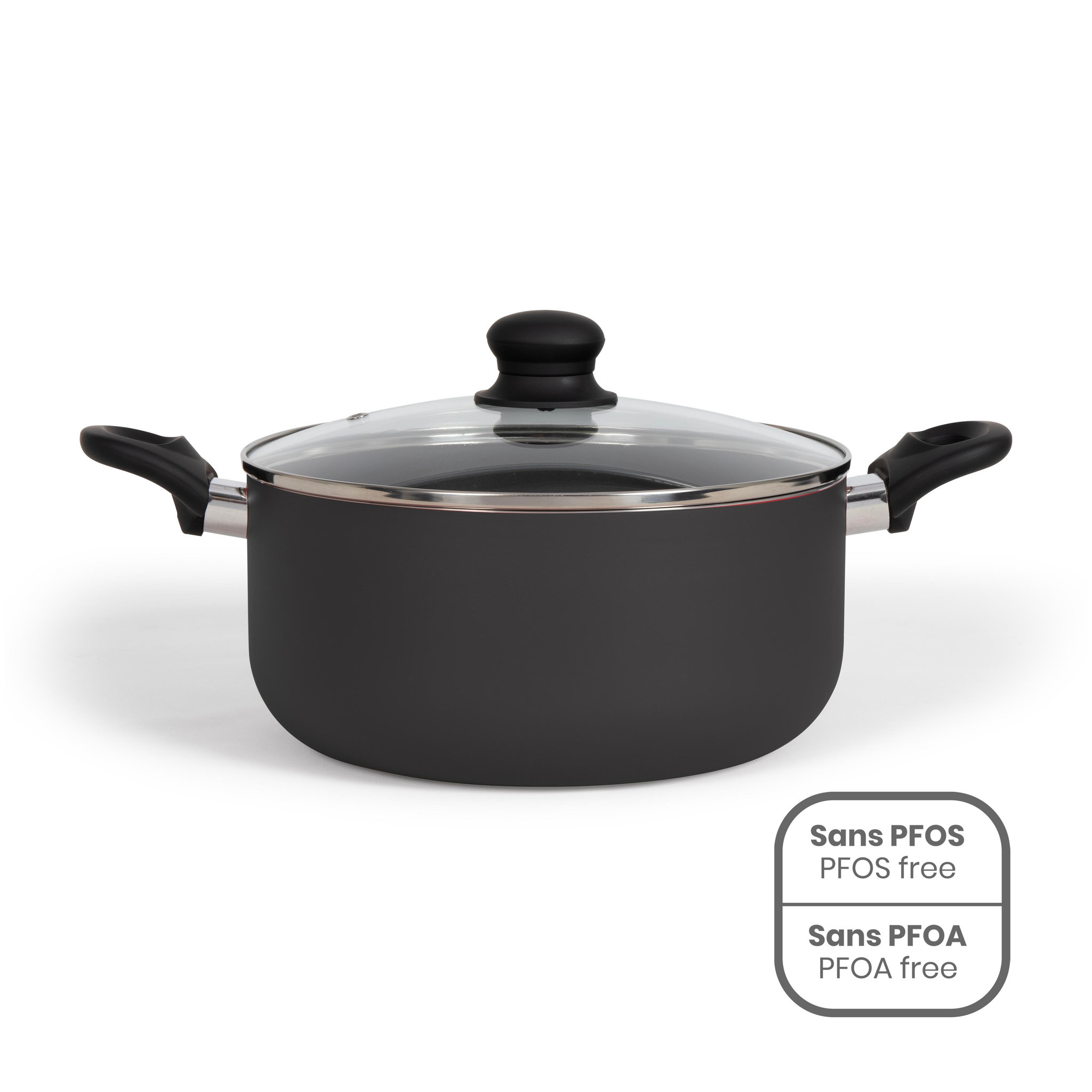 LIVOO Faitout aluminium 24cm avec couvercle - MEP150N