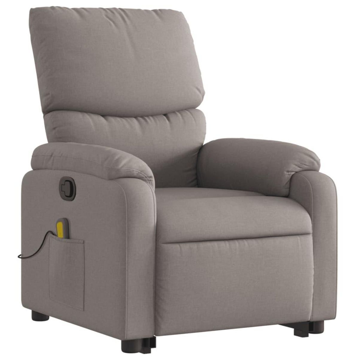 VIDAXL Fauteuil inclinable de massage Taupe Tissu