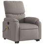 Voir la diapositive 4 : VIDAXL Fauteuil inclinable de massage Taupe Tissu