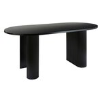 ATMOSPHERA Table basse ovale en bois OLOVA - Noir