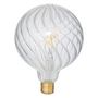 Voir la diapositive 2 : ATMOSPHERA Ampoule LED Globe  Strié  17cm Transparent
