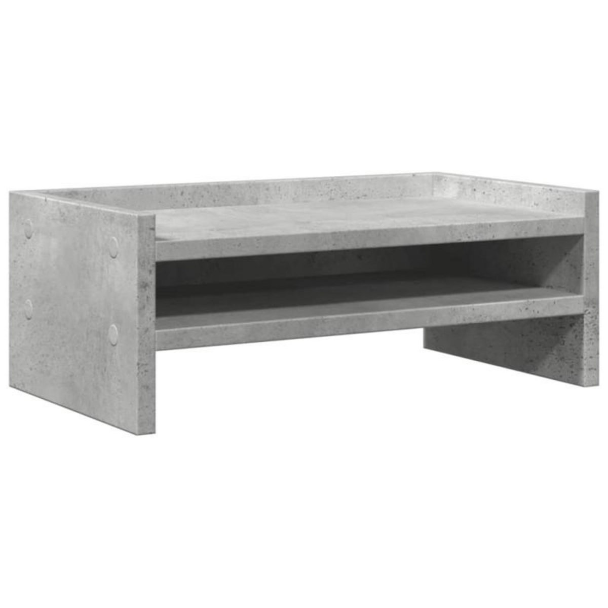 VIDAXL Support de moniteur gris béton 42x24x16 cm bois d ingénierie