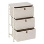 Voir la diapositive 3 : FIVE Tour de rangement 3 tiroirs TISSA - Beige
