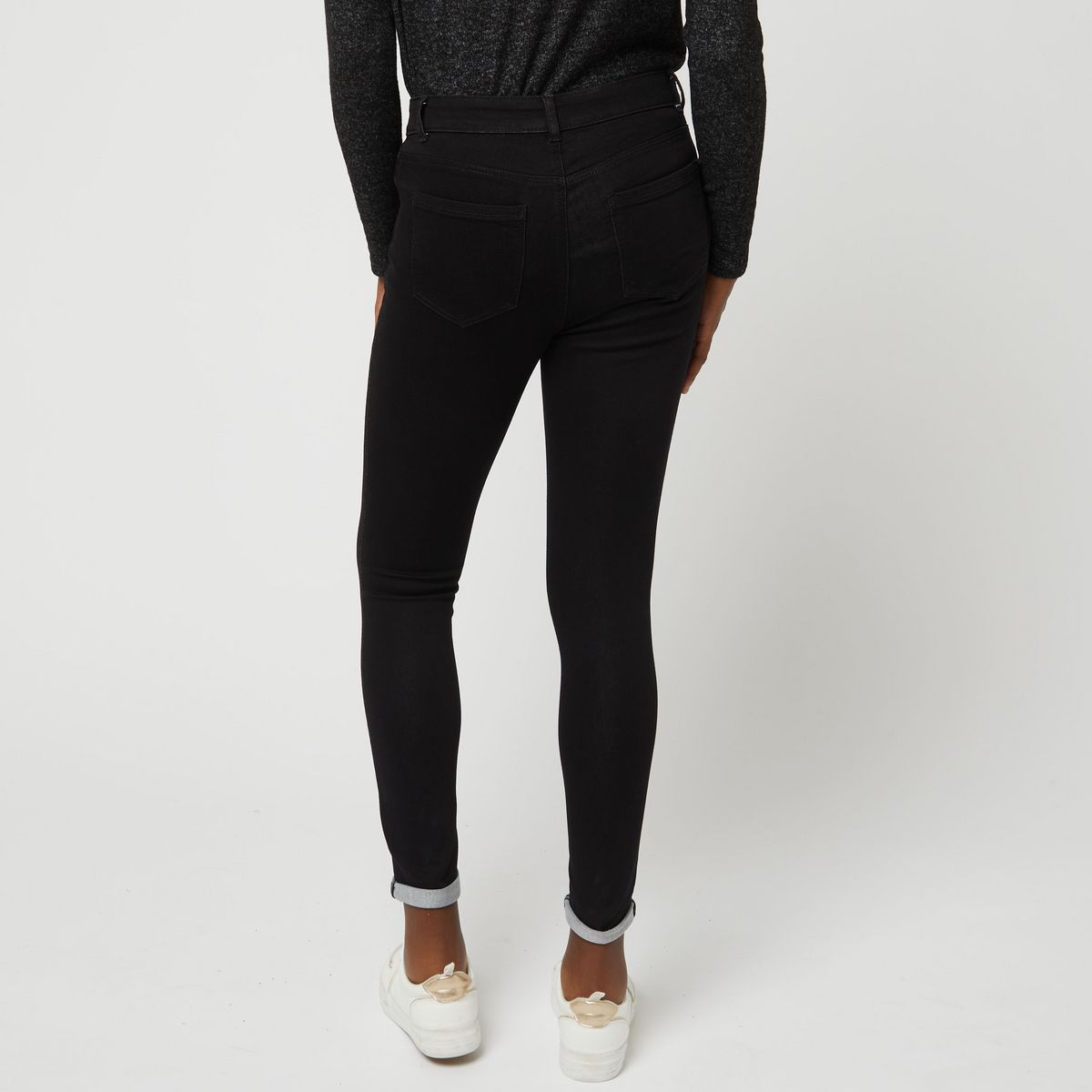 INEXTENSO Jean noir femme