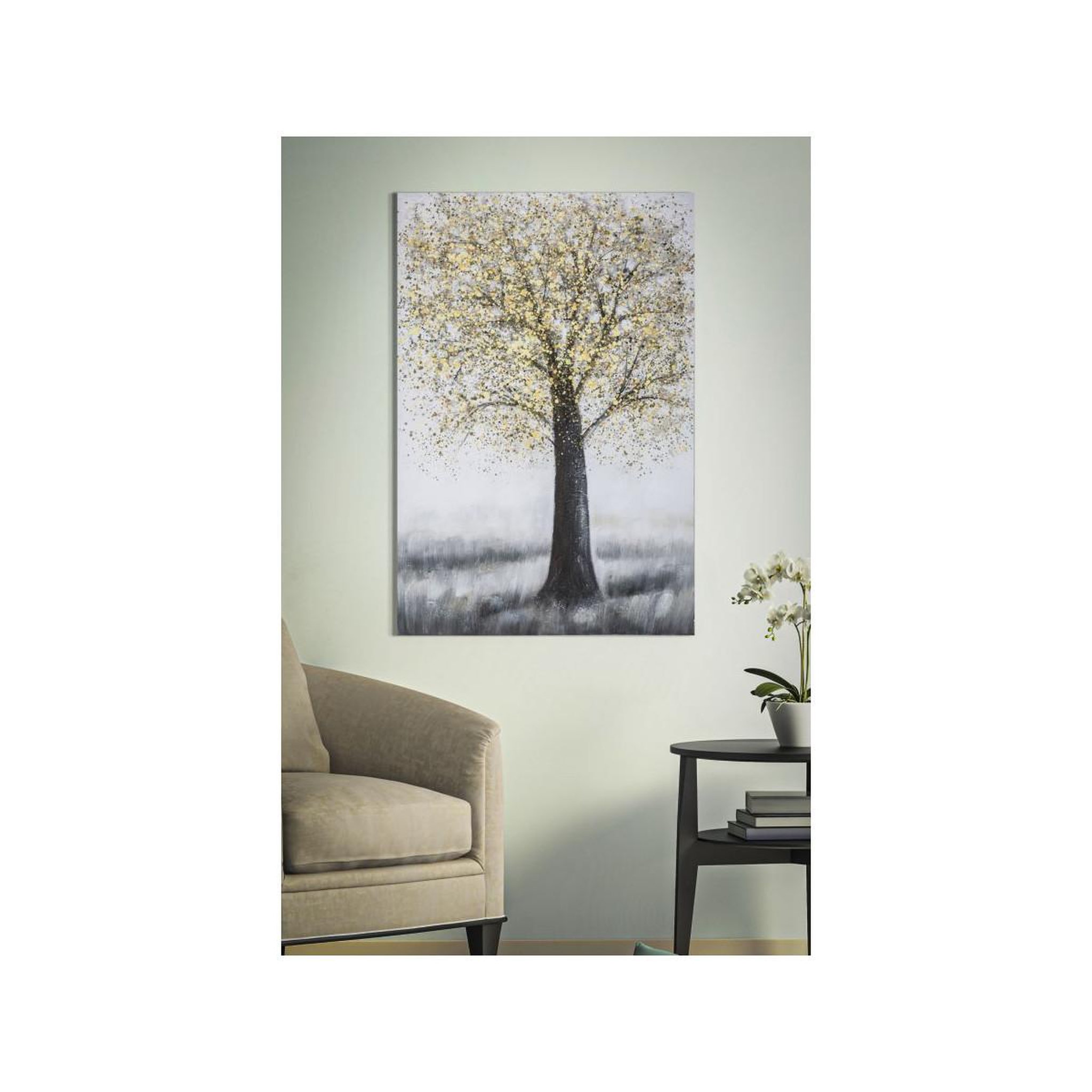 Voir la diapositive 6 : Paris Prix Toile peinture déco  tree simple  80x120cm multicolore